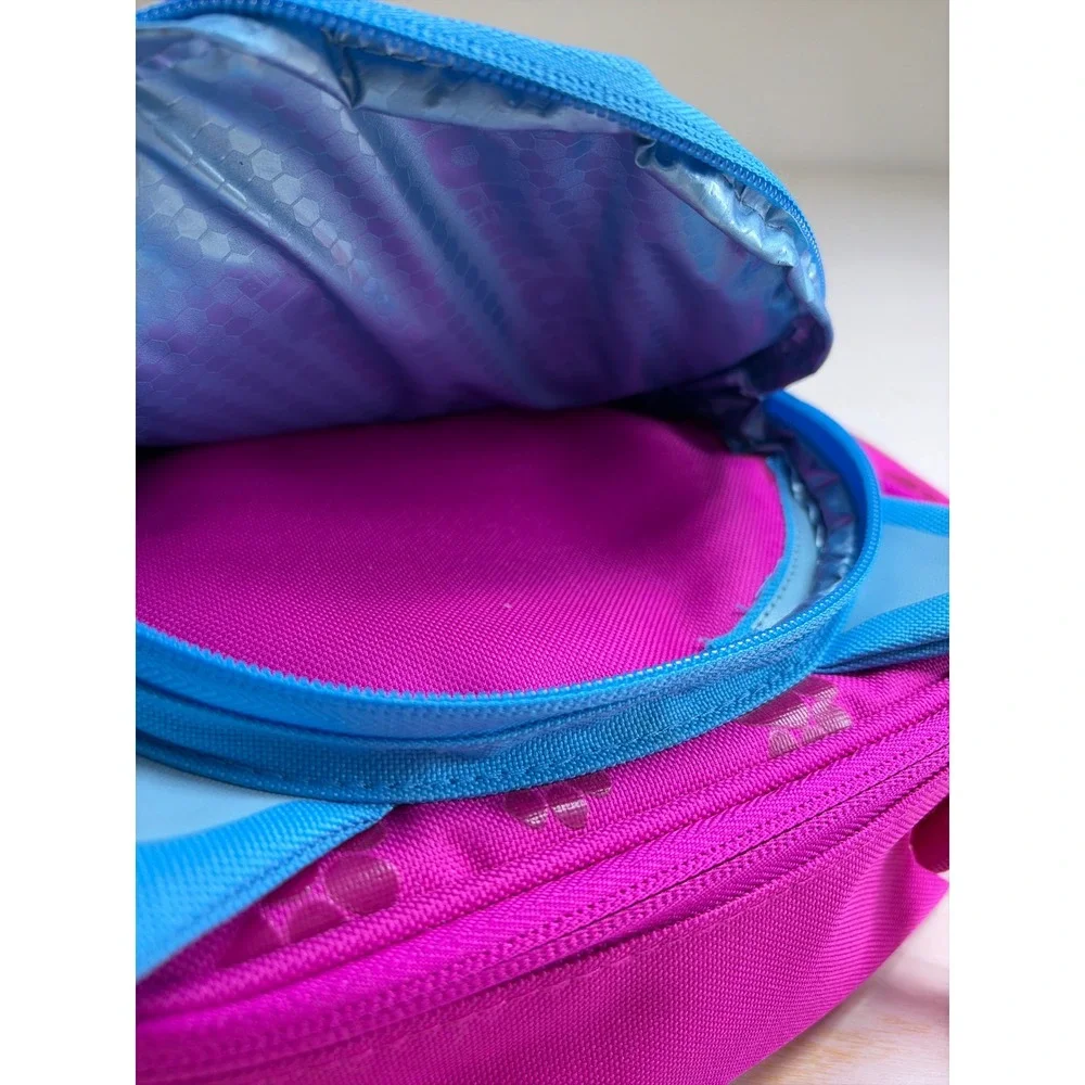 Smash Blue IQ Insulated Lunch Bag Pink Blue Cat Googly Eyes with Snack Container